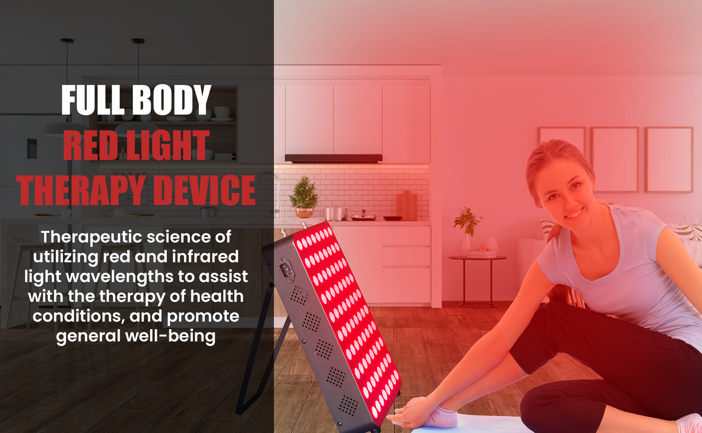 Lumi Glow Light 400W Red Light Therapy Panel — 660nm & 850nm Dual-Chip Full Body Device